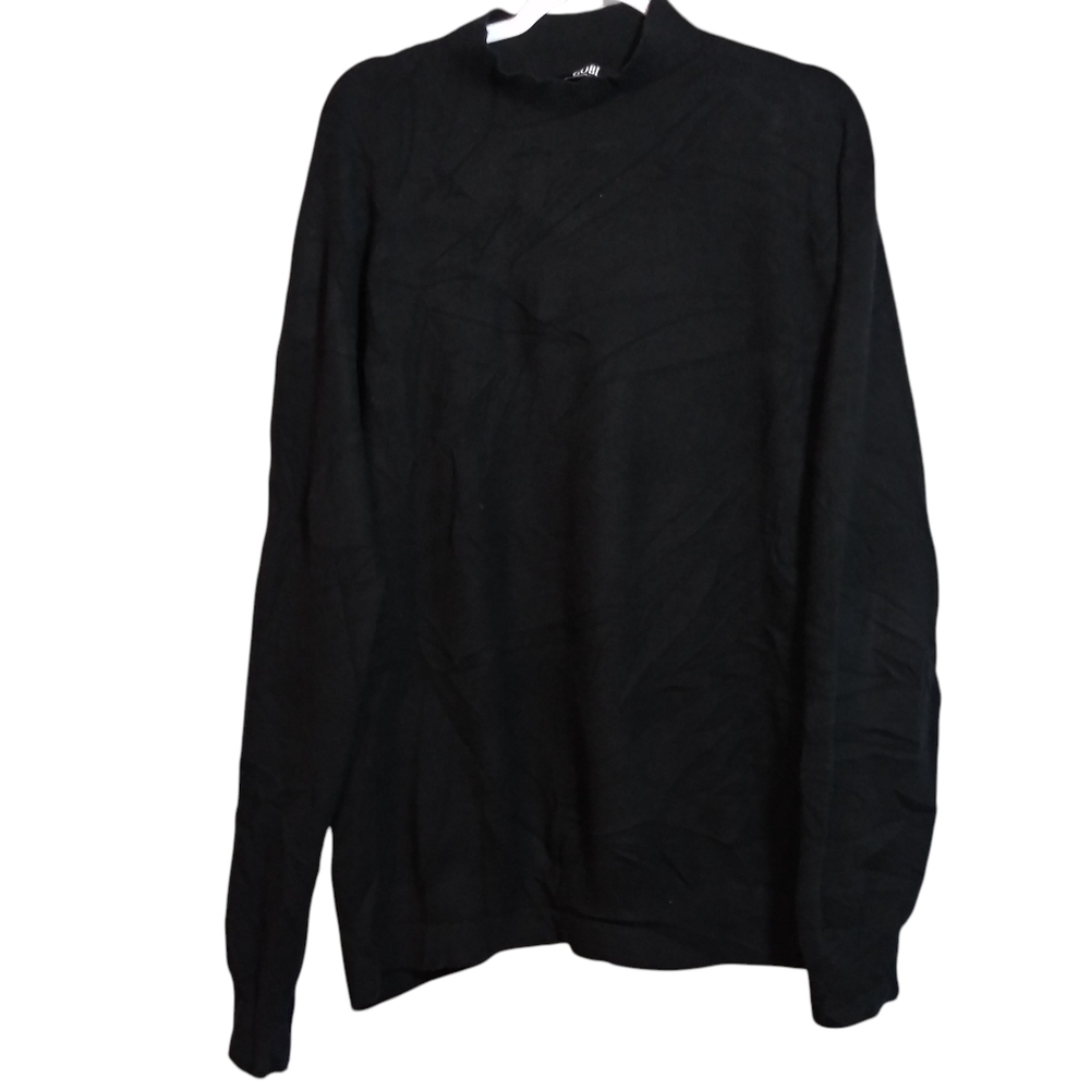 Gobi Essential Mongolian Cashmere Mock Neck Sweater Classic Neutral Plus Sz 2XL